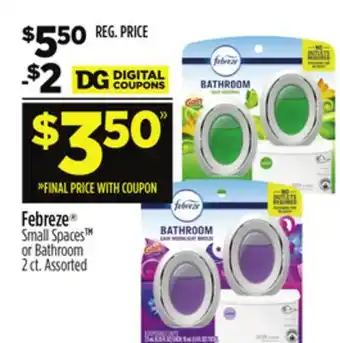 Dollar General Febreze Small Spaces or Bathroom offer