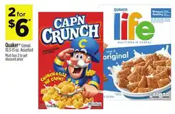 Dollar General Quaker Cereal offer