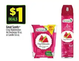 Dollar General Great Scents Crisp Watermelon Air Freshener 10 oz. or Candle 3.6 oz offer