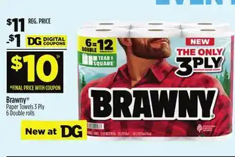 Dollar General Brawny Paper Towels offer