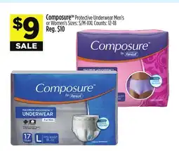 Dollar General Composure Protective Underwear offer