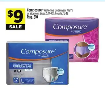 Dollar General Composure Protective Underwear offer