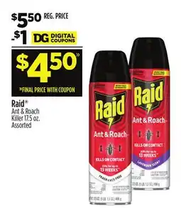 Dollar General Raid Ant & Roach Killer offer