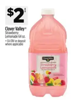 Dollar General Clover Valley Strawberry Lemonade offer