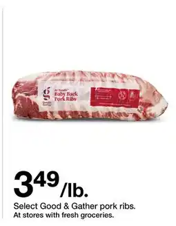 Target Select Good & Gather pork ribs offer