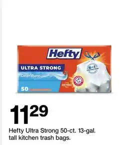Target Hefty Ultra Strong 50-ct. 13-gal. tall kitchen trash bags offer