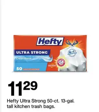 Target Hefty Ultra Strong 50-ct. 13-gal. tall kitchen trash bags offer