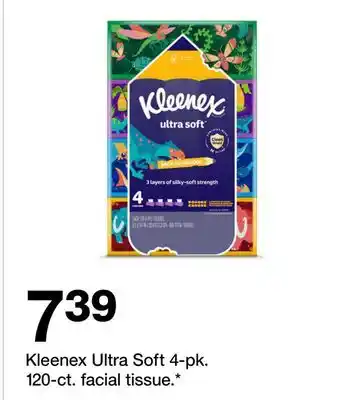 Target Kleenex Ultra Soft 4-pk. 120-ct. facial tissue offer