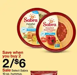 Target Select Sabra 10 - oz. hummus offer
