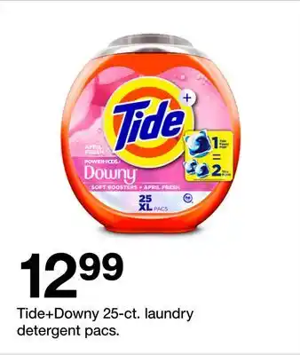 Target Tide + Downy 25-ct. laundry detergent pacs offer