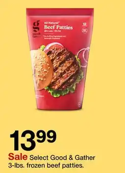 Target Good & Gather 3 - lbs. frozen beef patties offer