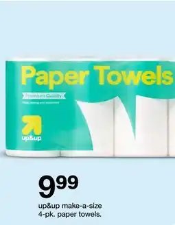 Target up&up make-a-size 4-pk. paper towels offer