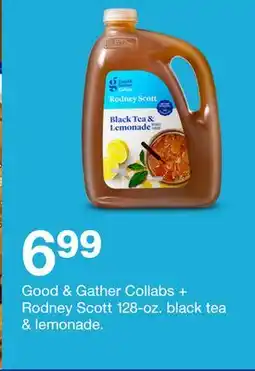 Target Good & Gather Collabs Rodney Scott 128-oz. black tea & lemonade offer