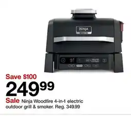 Target Ninja Woodfire 4-in-1 electric outdoor grill & smoker offer