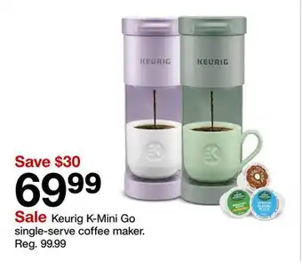 Target Keurig K-Mini Go single-serve coffee maker offer