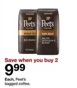 Target Peet's bagged coffee offer