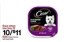 Target Cesar 3.5-oz. wet dog food offer