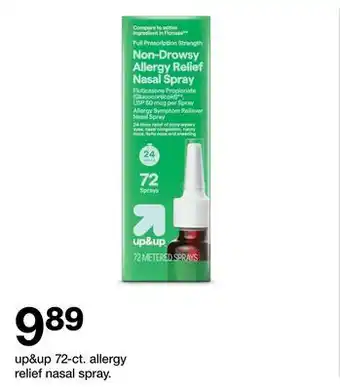 Target up & up 72-ct. allergy relief nasal spray offer