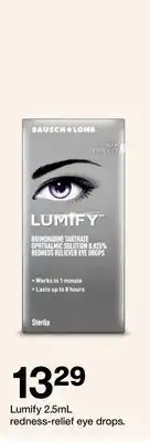 Target Lumify 2.5mL redness-relief eye drops offer
