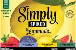 Target Simply Spiked 12 pk. hard drinks offer