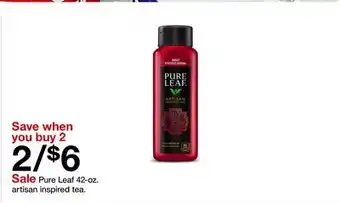Target Pure Leaf 42-oz. artisan inspired tea offer