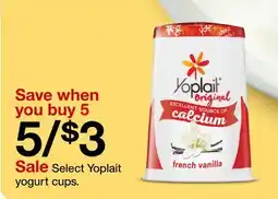 Target Select Yoplait yogurt cups offer