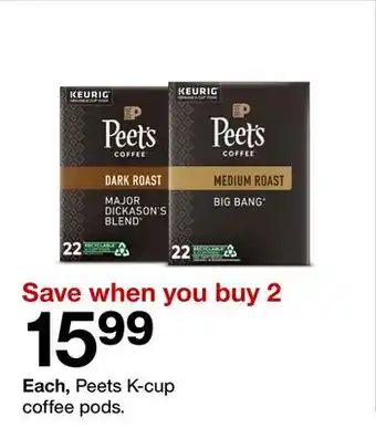 Target Peets K-cup coffee pods offer