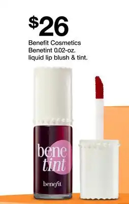 Target Benefit Cosmetics Benetint 0.02-oz. liquid lip blush & tint offer
