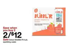Target Select BUBBL'R 6-pk. sparkling water offer