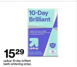 Target up&up 10-day brilliant teeth whitening strips offer