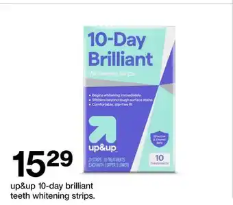 Target up&up 10-day brilliant teeth whitening strips offer