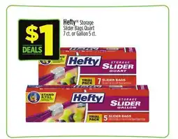 Dollar General Hefty Storage Slider Bags Quart 7 ct. or Gallon 5 ct offer
