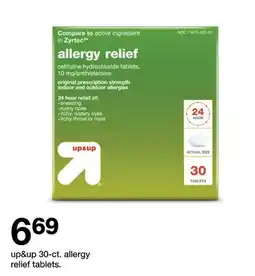 Target up&up 30-ct. allergy relief tablets offer
