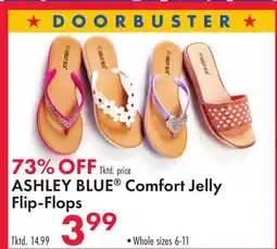 Boscov's ASHLEY BLUE Comfort Jelly Flip-Flops offer
