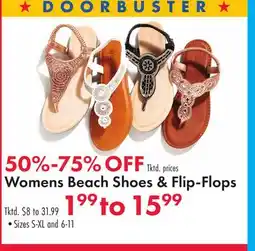 Boscov's Womens Beach Shoes & Flip-Flops offer