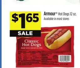 Dollar General Armour Hot Dogs offer