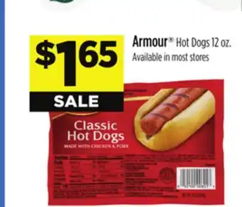 Dollar General Armour Hot Dogs offer