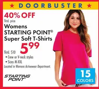 Boscov's Womens STARTING POINT Super Soft T-Shirts offer
