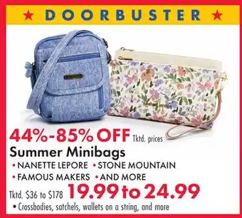 Boscov's Summer Minibags offer