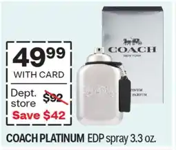 CVS COACH PLATINUM EDP spray 3.3 oz offer