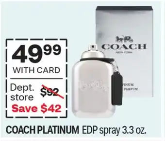 CVS COACH PLATINUM EDP spray 3.3 oz offer