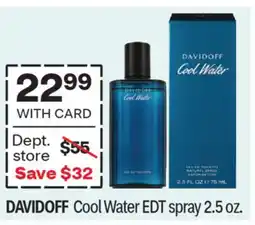CVS DAVIDOFF Cool Water EDT spray 2.5 oz offer