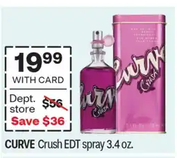 CVS CURVE Crush EDT spray 3.4 oz offer