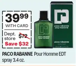 CVS PACO RABANNE Pour Homme EDT spray 3.4 oz offer