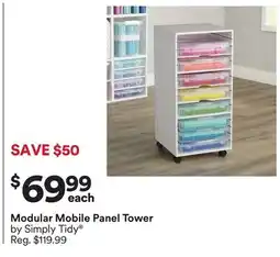 Michaels Modular Mobile Panel Tower by Simply Tidy offer
