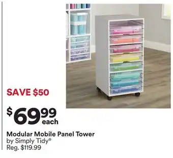 Michaels Modular Mobile Panel Tower by Simply Tidy offer