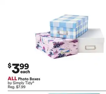 Michaels ALL Photo Boxes by Simply Tidy offer