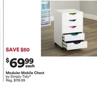 Michaels Modular Mobile Chest by Simply Tidy offer