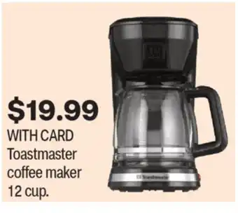 CVS Toastmaster coffee maker 12 cup offer