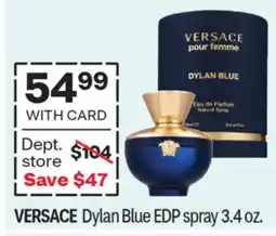 CVS VERSACE Dylan Blue EDP spray 3.4 oz offer